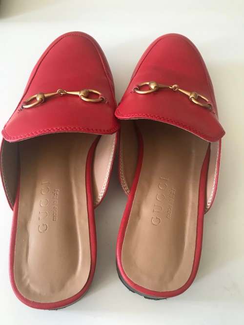 Gucci Inspired Princetown Mule Red