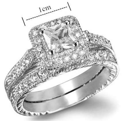 Certified 10 ct white gold ring.