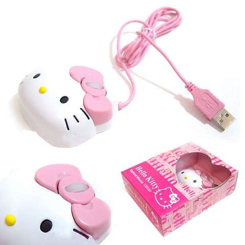 3 Pcs Pink Hello Kitty Computer Mouse