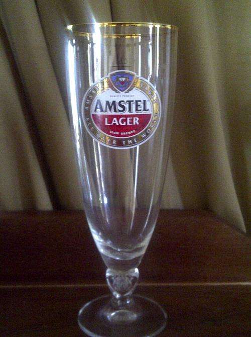 Large Amstel beer glass
