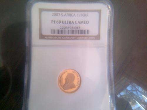 Proof 69 Ultra cameo 1/10 Gold   Kruger coin