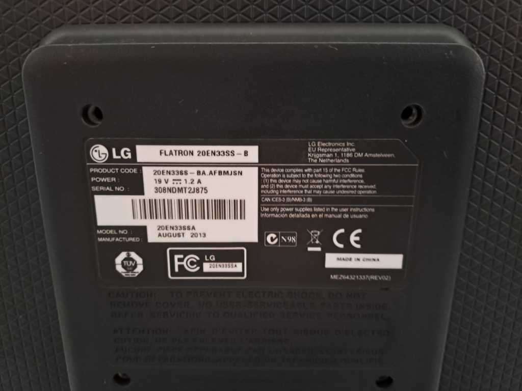 LG 19.5 ` Desktop Monitor