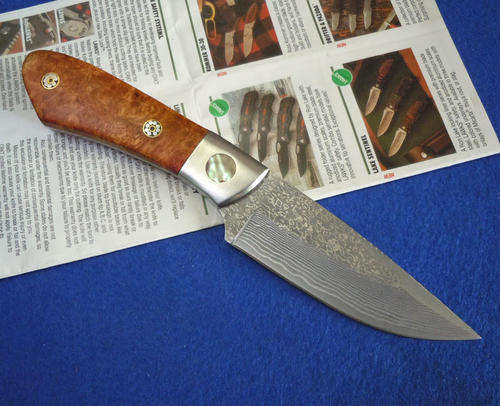 Hand Made Damascus Blade!! Very Nice! Don't Miss!!