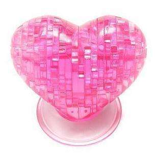 3D Crystal Puzzle -- Heart (Pink, Blue, Purple)