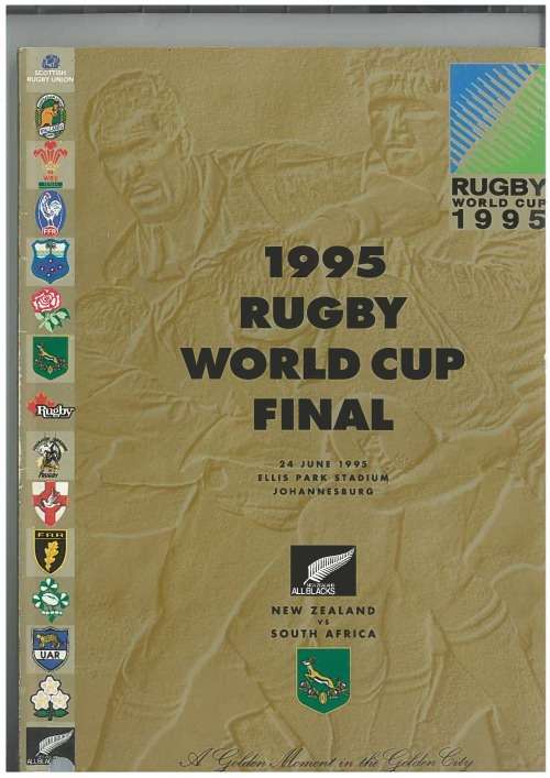Rugby programme. South Africa vs New Zealand 1995 RWC Final