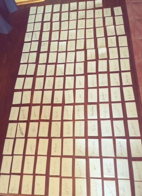 152 original rugby Springbok signatures: 1937-1986