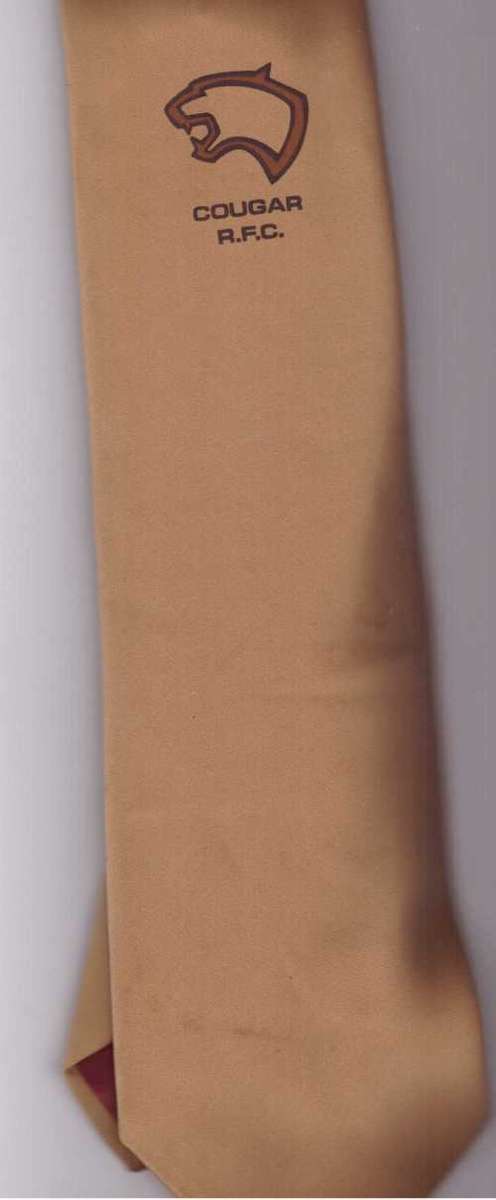 Rugby tie. Cougar Rugby Football Club (USA) Tour to South Africa 1978. SCARCE