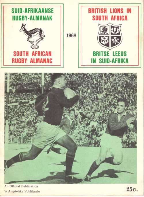 968 Rugby Almanac Incl British Lions tour to SA 32 pp