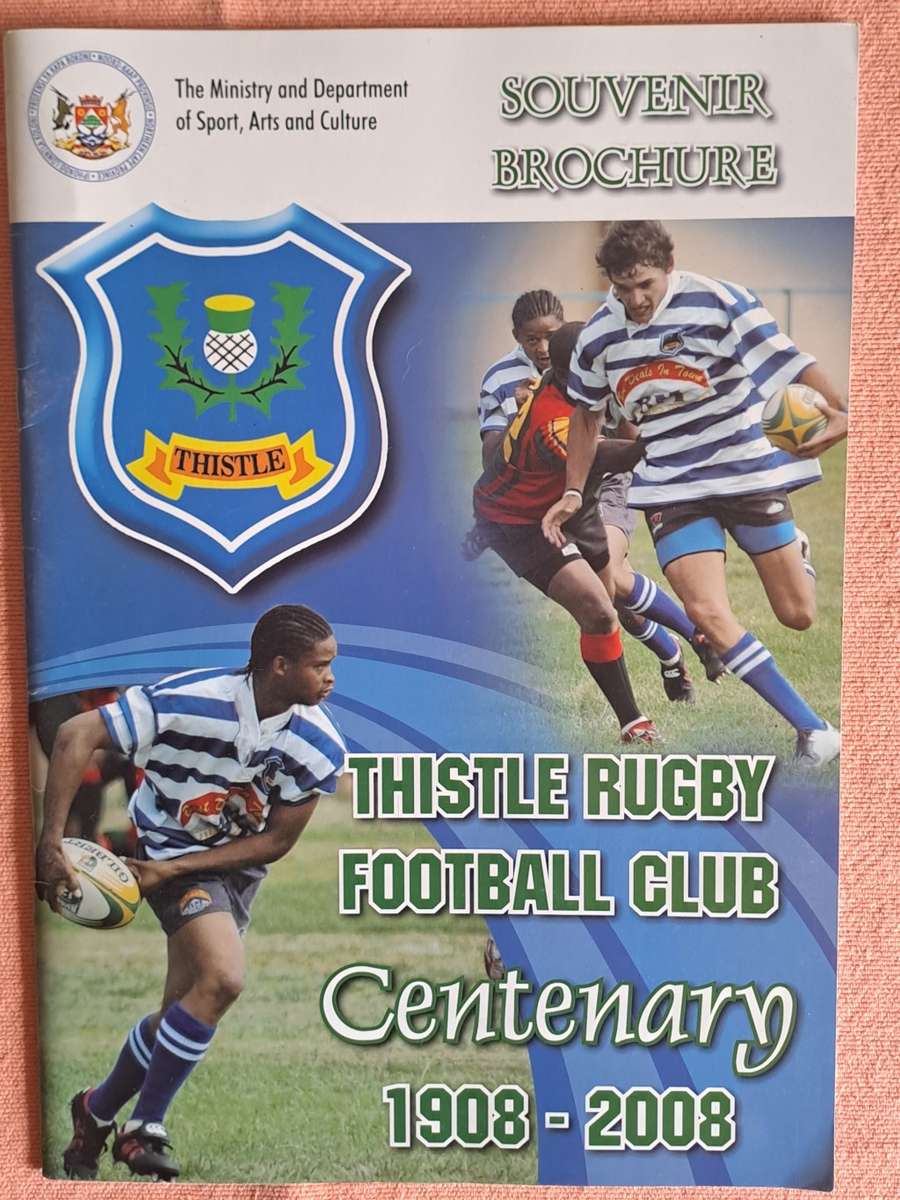 Rugby brochure Thistle Rugby Football Club Cape Town 1908-2008 40 pp