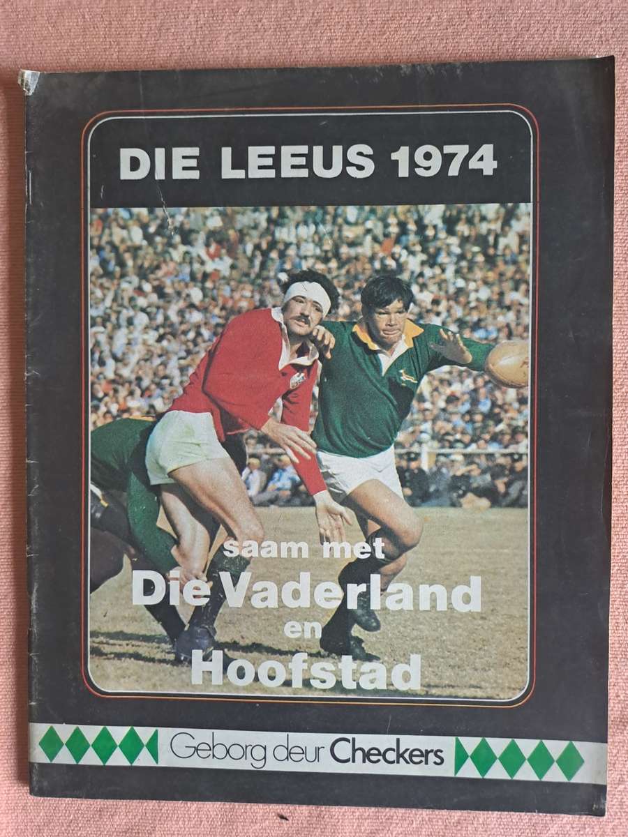 Rugby post-tour brochure `Die Leeus 1974` 54 pages of action pics from this tour