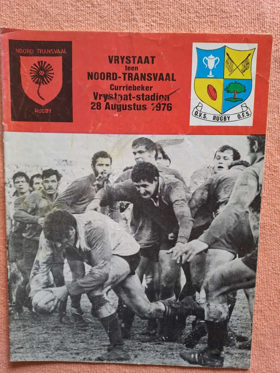 Rugby programme. OFS vs NTvl 28 August 1976