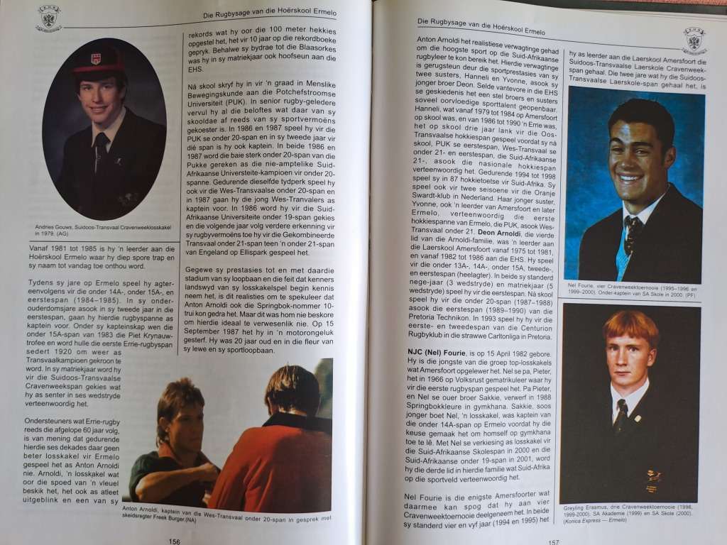 Two rugby books. The history of rugby at the Ermelo HS 1914-2000 (Vol I) & 2000-14 (Vol II) Signed