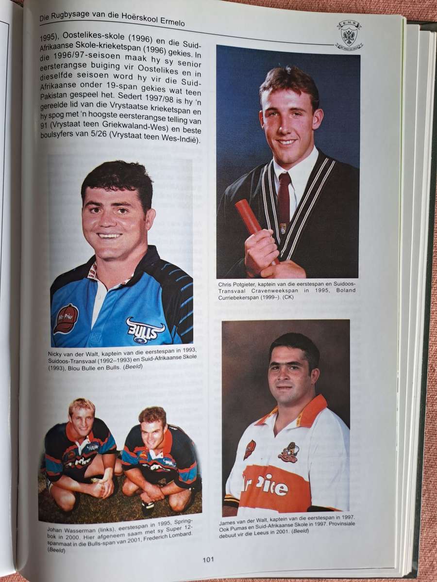 Two rugby books. The history of rugby at the Ermelo HS 1914-2000 (Vol I) & 2000-14 (Vol II) Signed