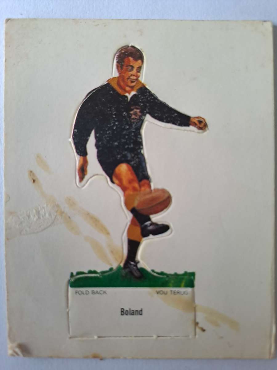 Boland. Shell SA Rugby teams `Pop-ups`. c1974 Size of card 60mmx75mm VERY SCARCE