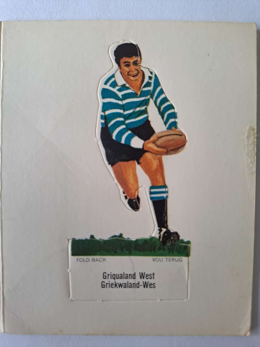 Griqualand West. Shell SA Rugby teams `Pop-ups`. c1974 Size of card 60mmx75mm VERY SCARCE
