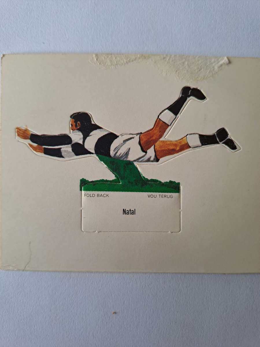 Natal. Shell SA Rugby teams `Pop-ups`. c1974 Size of card 60mmx75mm VERY SCARCE