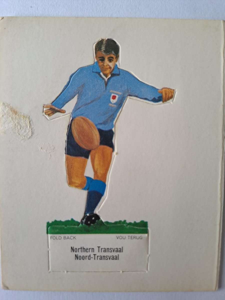 Northern Transvaal. Shell SA Rugby teams `Pop-ups`. c1974 Size of card 60mmx75mm VERY SCARCE
