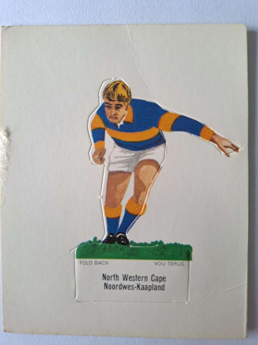 North Western Cape. Shell SA Rugby teams `Pop-ups`. c1974 Size of card 60mmx75mm VERY SCARCE