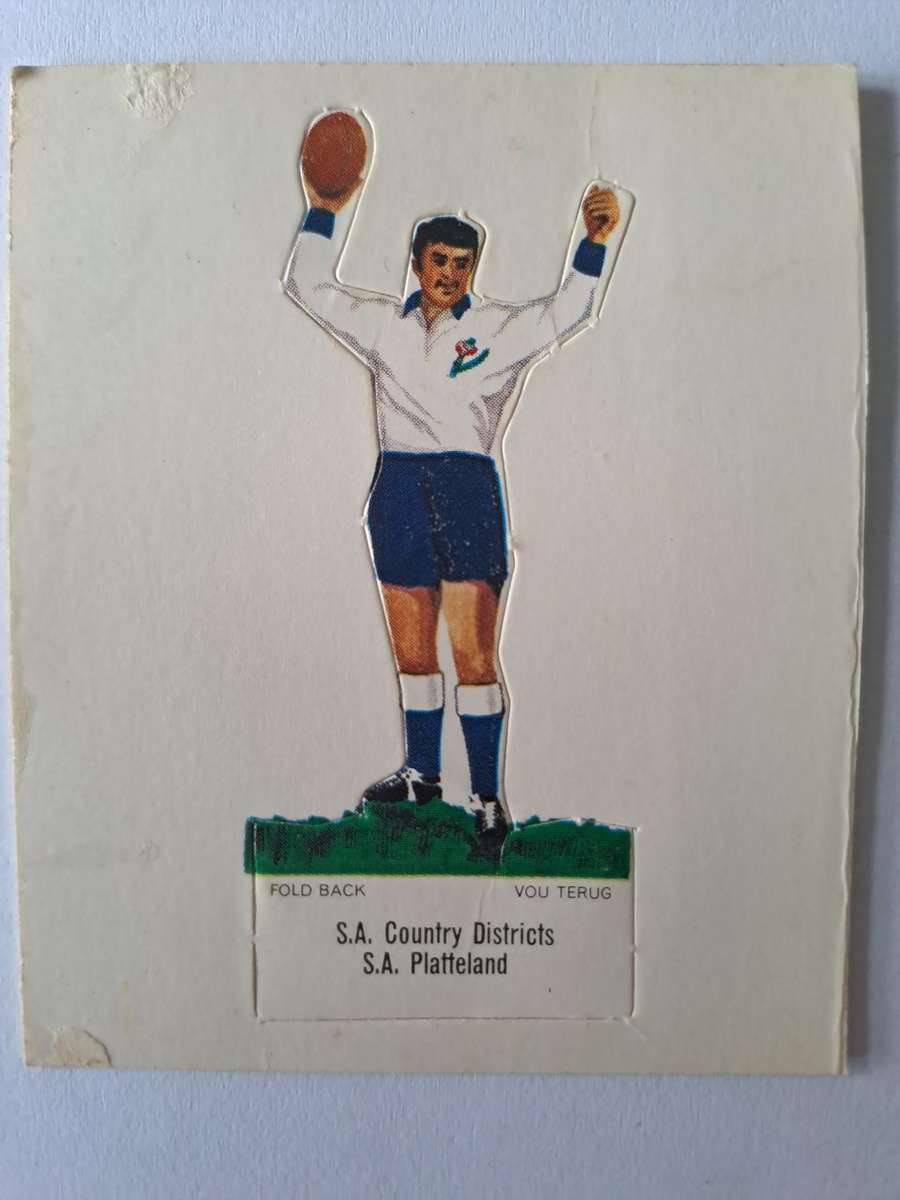 SA Country Districts. Shell SA Rugby teams `Pop-ups`. c1974 Size of card 60mmx75mm VERY SCARCE