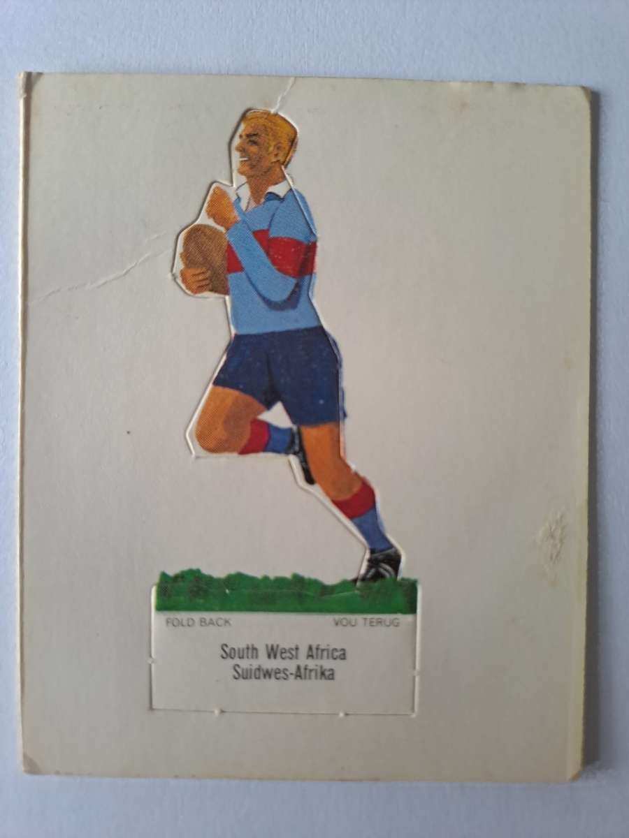 South West Africa. Shell SA Rugby teams `Pop-ups`. c1974 Size of card 60mmx75mm VERY SCARCE