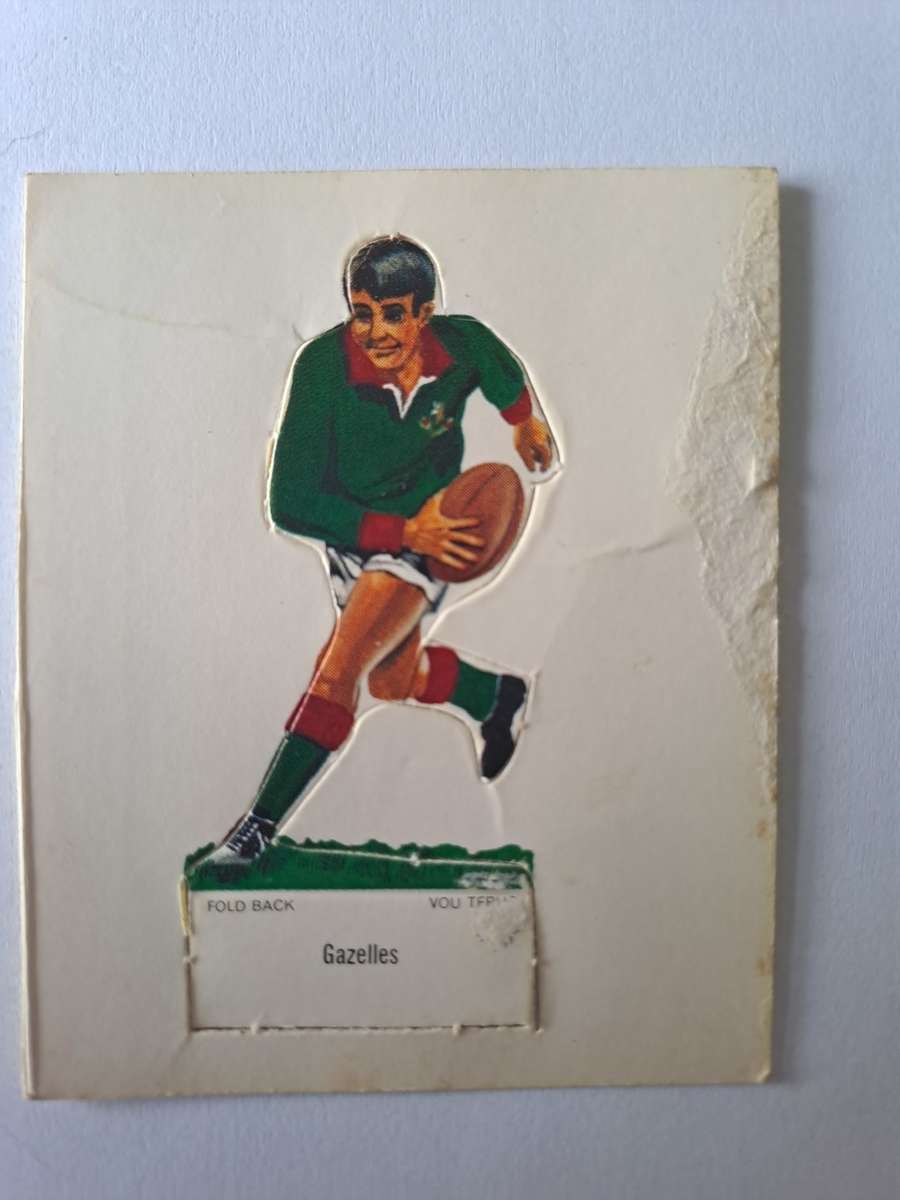 Gazelles. Shell SA Rugby teams `Pop-ups`. c1974 Size of card 60mmx75mm VERY SCARCE