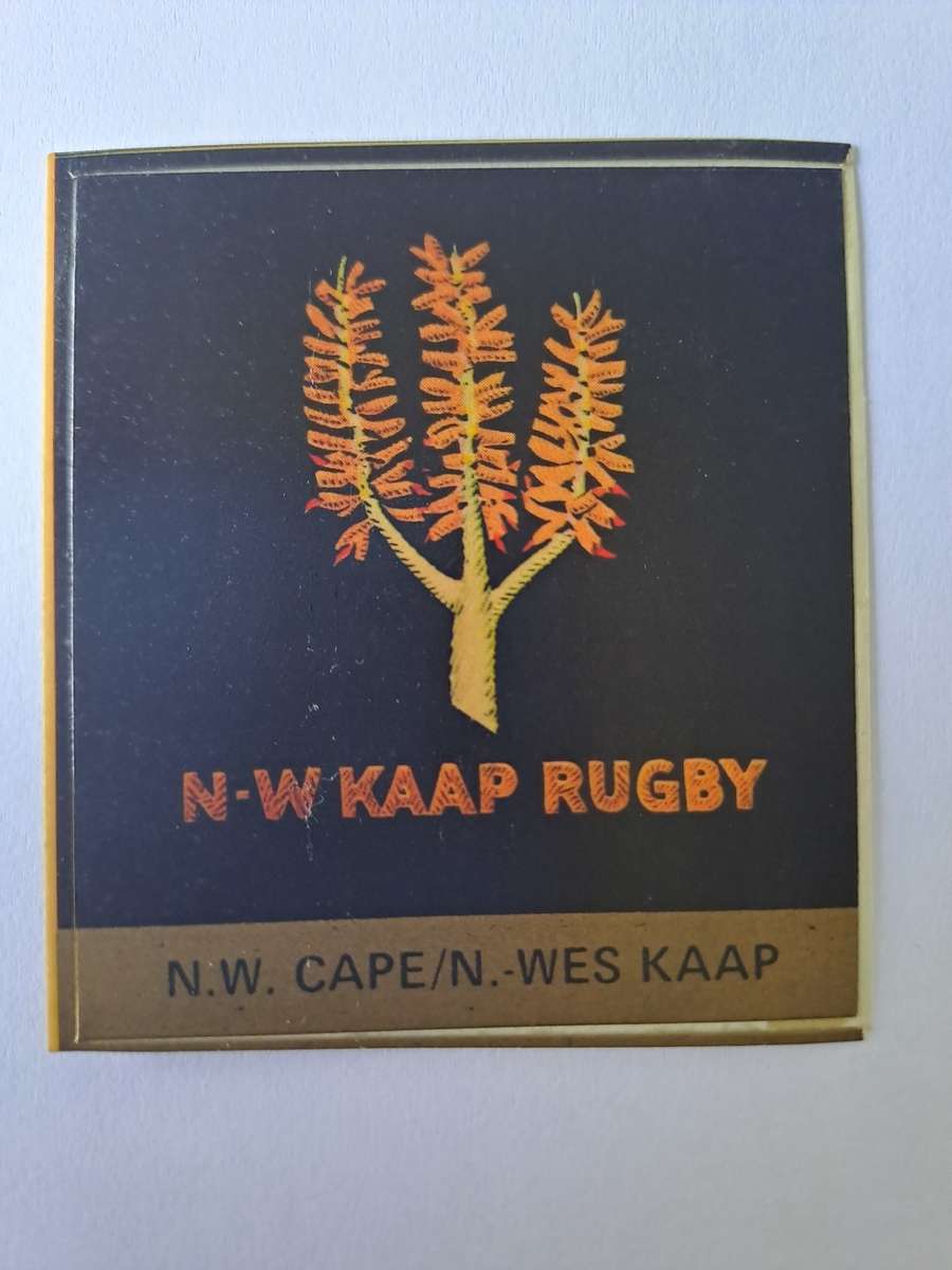 North Western Cape. Total Series 1975/1981 Series of sticker badges of SA Rugby teams 64mmx58mm