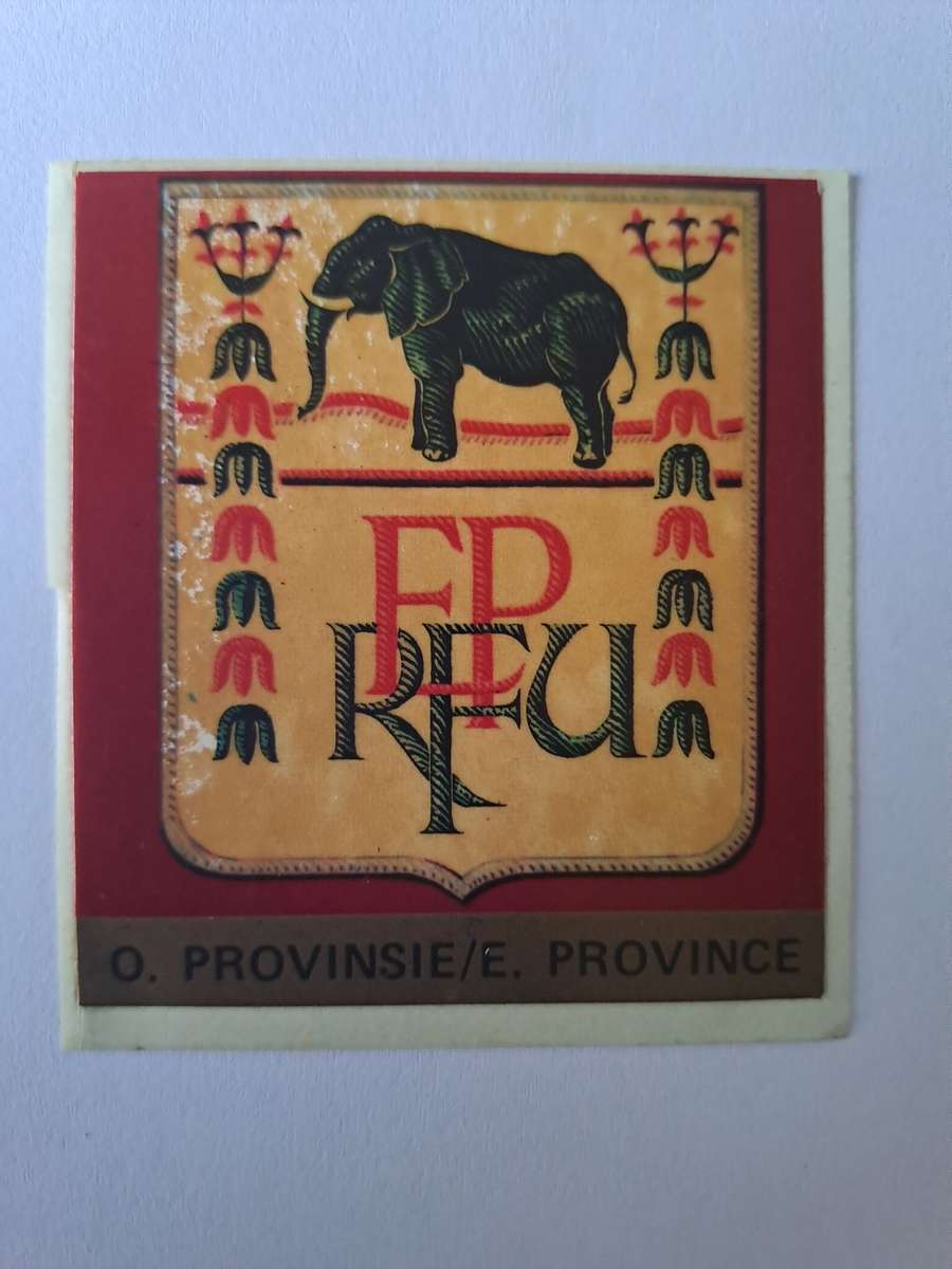 Eastern Province. Total Series 1975/1981 Series of sticker badges of SA Rugby teams 64mmx58mm
