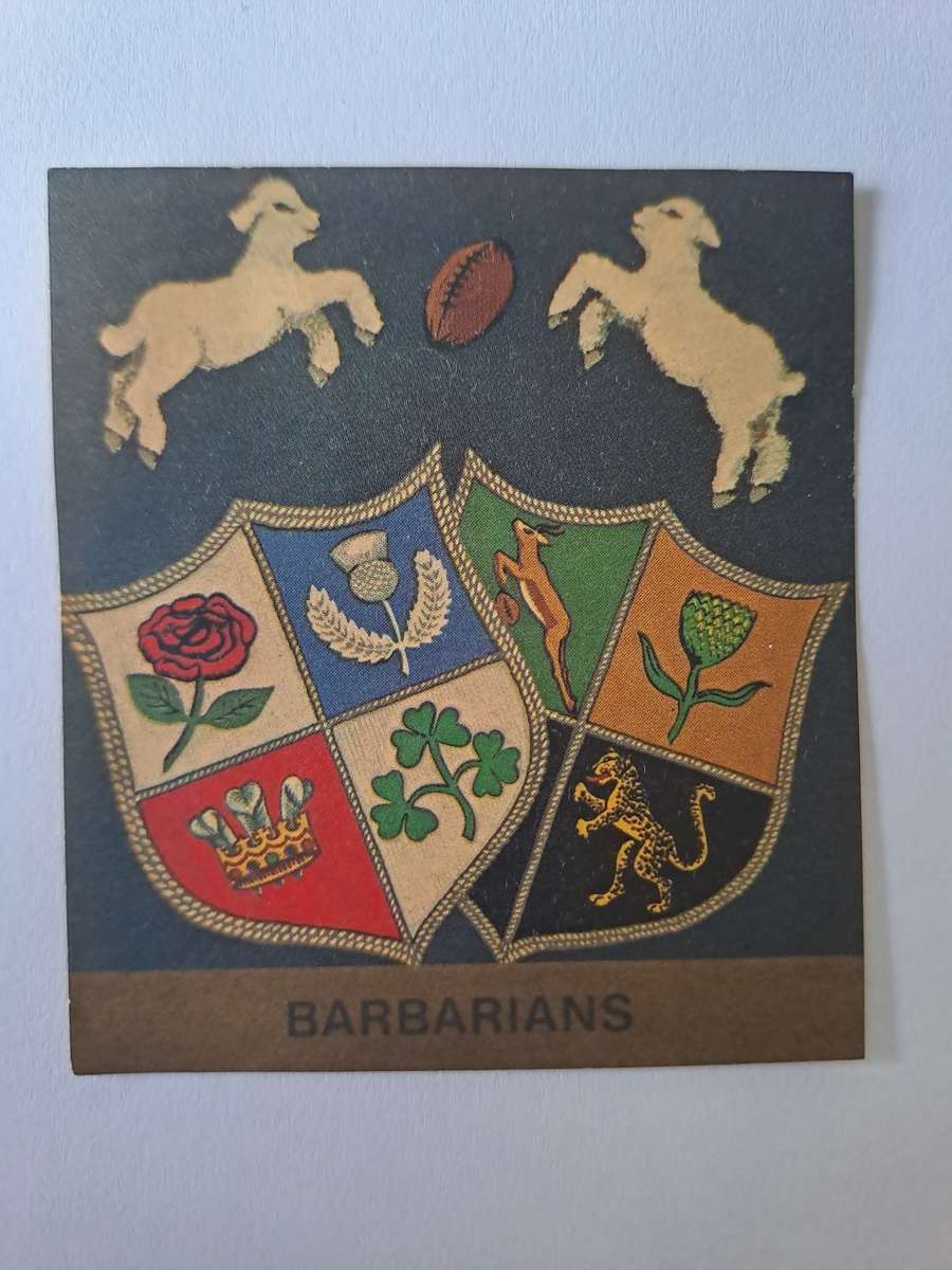SA Barbarians. Total Series 1975/1981 Series of sticker badges, SA Rugby teams 64mmx58mm