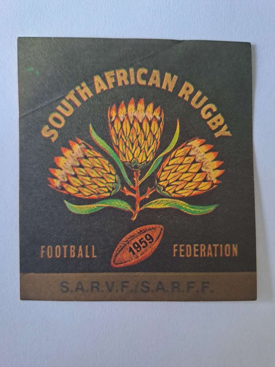 SA Rugby Football Fed. Total Series 1975/1981 Series of sticker badges, SA Rugby teams 64mmx58mm