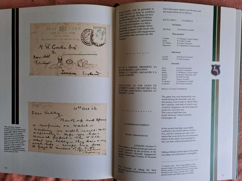 Rugby book. `The Carolin papers` in slip case. Limited edition, Signed by Author. 22 of 1000 SCARCE