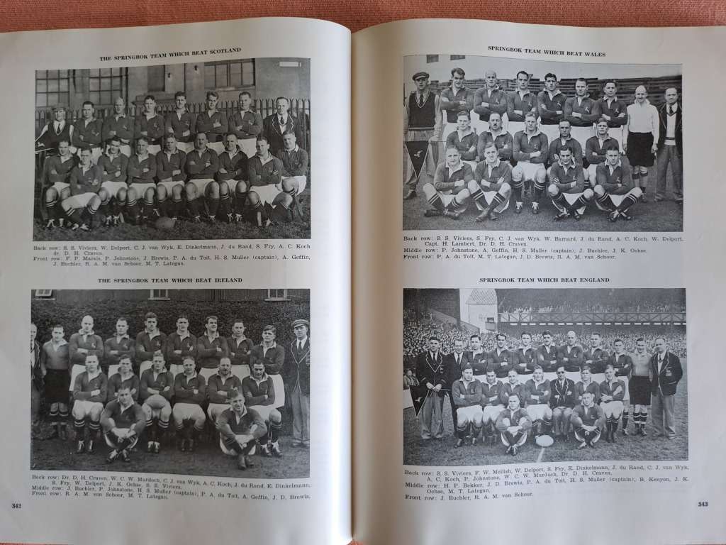Rugby book. Springbok Annals International tours to & from SA 1891-1964 636 pp