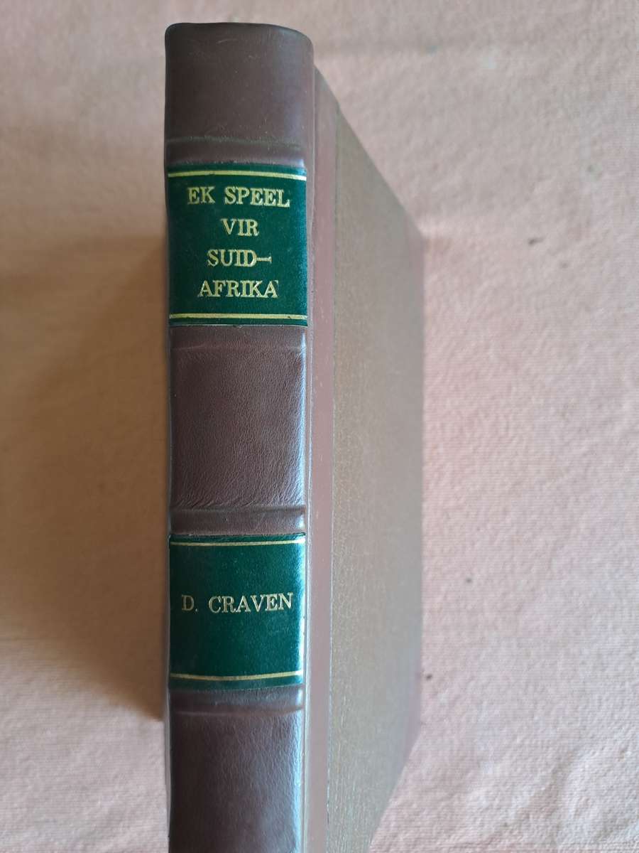 Rugby book `Ek speel vir SA` Autobiography of Danie Craven SIGNED BY DANIE CRAVEN Ex lib see below