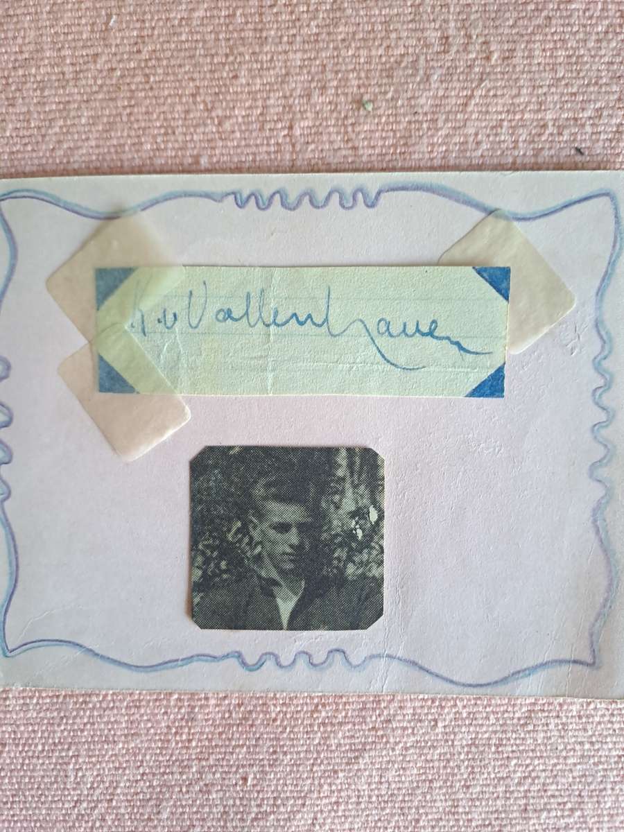 Rugby signature. Karel Tom van Vollenhoven Springbok 1955-56