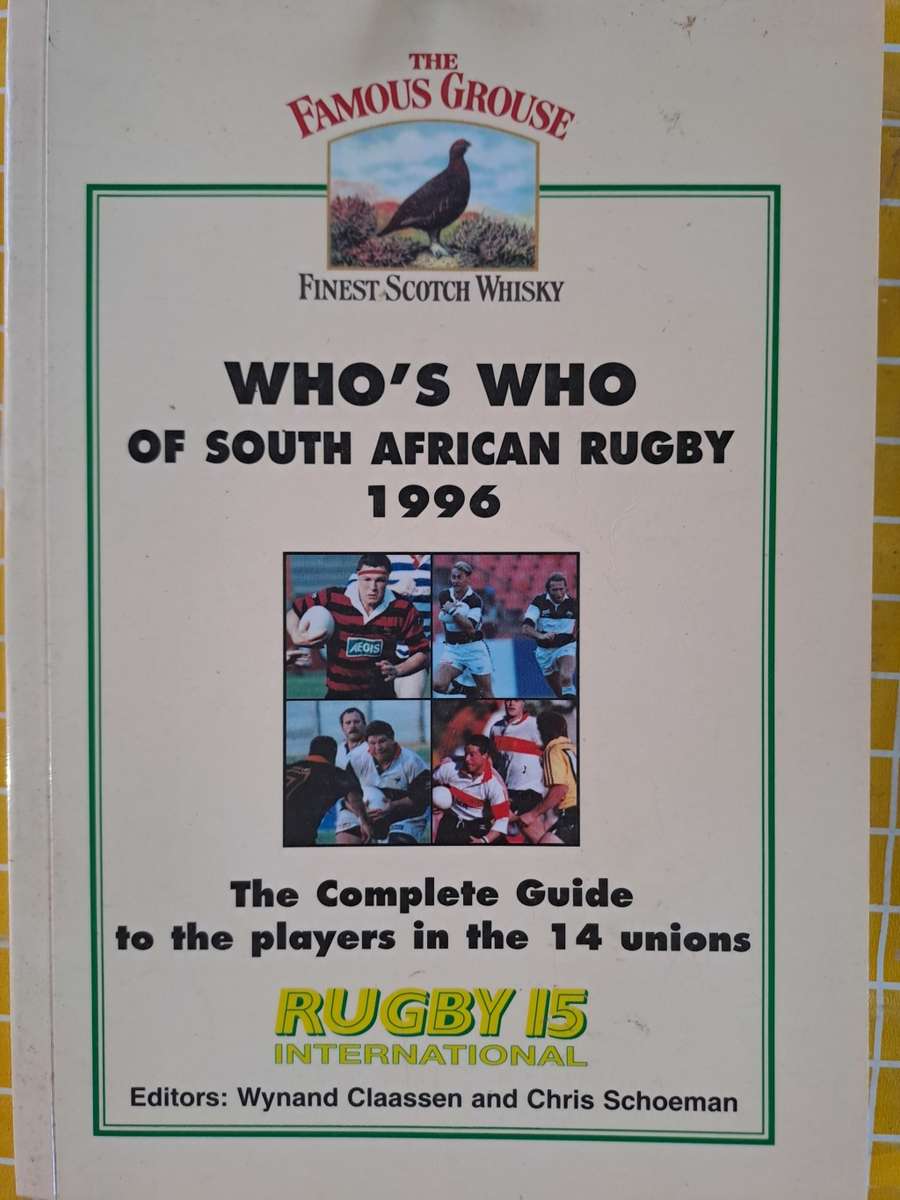 Rugby Book - Who`s Who of South African Rugby 1996 by Chris Schoeman