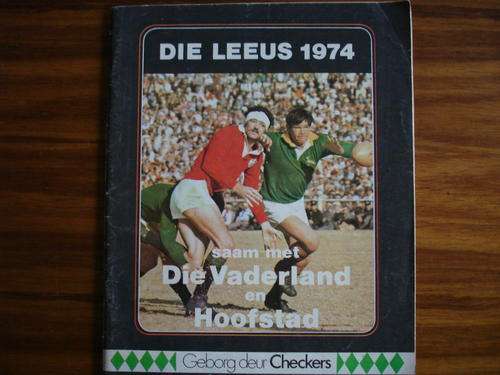 Rugby brochure. 1974 British Lions