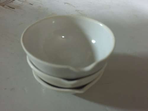 3 Ceramic bowls used in chemistry lab
