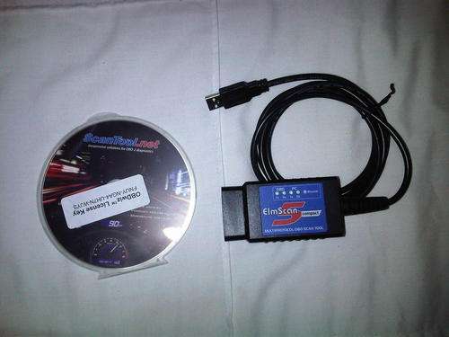 ElmScan 5 OBD USB diagnostic scanner tool with user anual and installation CD