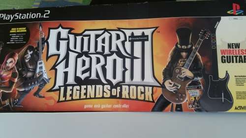 PLAYSTATION 2 PS2 GUITAR HERO III LEGENDS OF ROCK GUITAR + GAME BRAND NEW (OPEN BOX)
