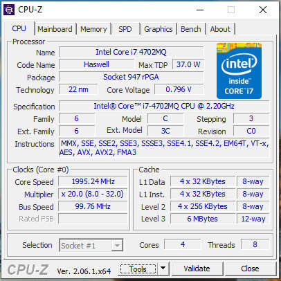 Lenovo E540 Laptop/Intel Core i7-4712MQ CPU/Nvidia GeForce GT 740 2GB Graphics/ 4GB Ram/120GB SSD
