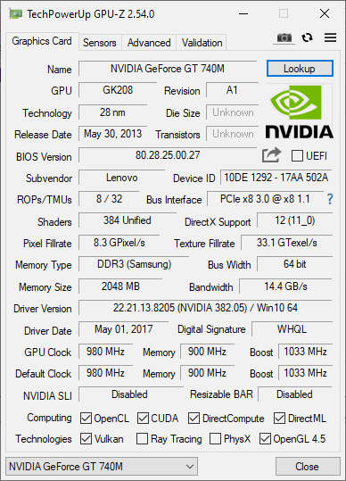 Lenovo E540 Laptop/Intel Core i7-4712MQ CPU/Nvidia GeForce GT 740 2GB Graphics/ 4GB Ram/120GB SSD
