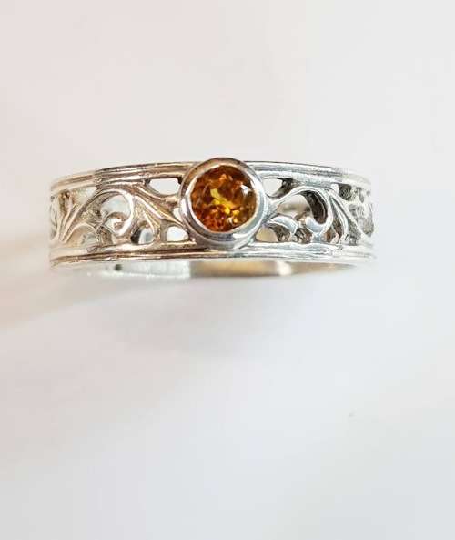 Sterling Silver Citrine Ring