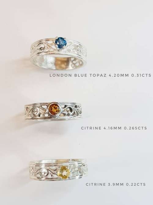 Sterling Silver Citrine Ring