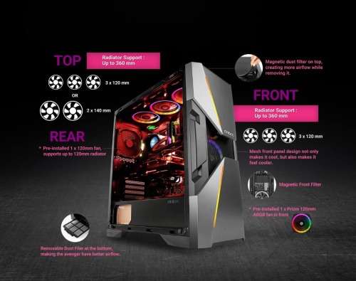 ANTEC DARK AVENGER GAMING CHASSIS