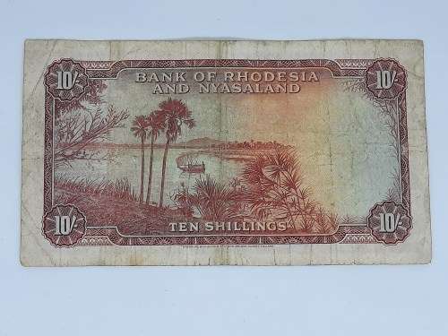 BANK OF RHODESIA AND NYASALAND 10 SHILLING  11 JANUARY 1961 BANK NOTE