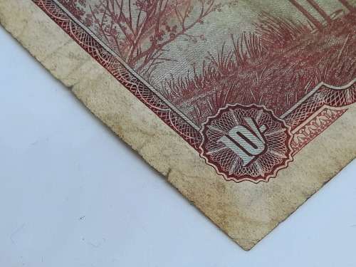 BANK OF RHODESIA AND NYASALAND 25TH JANUARY 1961 TEN SHILLING BANK NOTE