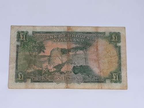 BANK OF RHODESIA AND NYASALAND 25TH JANUARY 1961 ONE POUND BANKNOTE