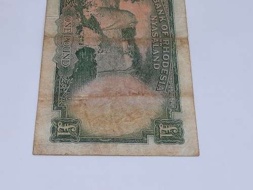BANK OF RHODESIA AND NYASALAND 25TH JANUARY 1961 ONE POUND BANKNOTE
