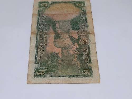 BANK OF RHODESIA AND NYASALAND 25TH JANUARY 1961 ONE POUND BANKNOTE