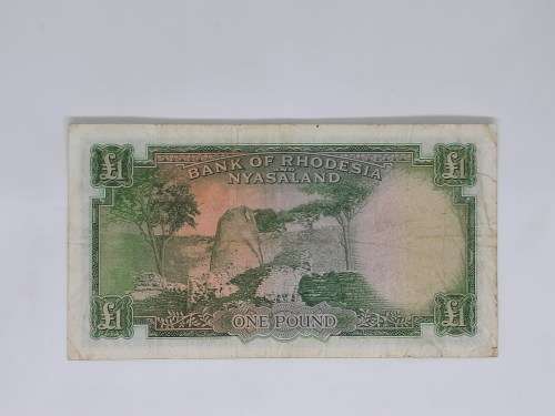 BANK OF RHODESIA AND NYASALAND 20TH MAY 1960 ONE POUND BANK NOTE