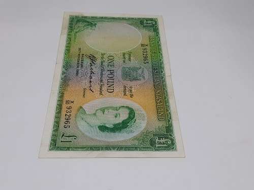BANK OF RHODESIA AND NYASALAND ONE POUND 30TH OF NOVEMEBER 1960 BANK NOTE